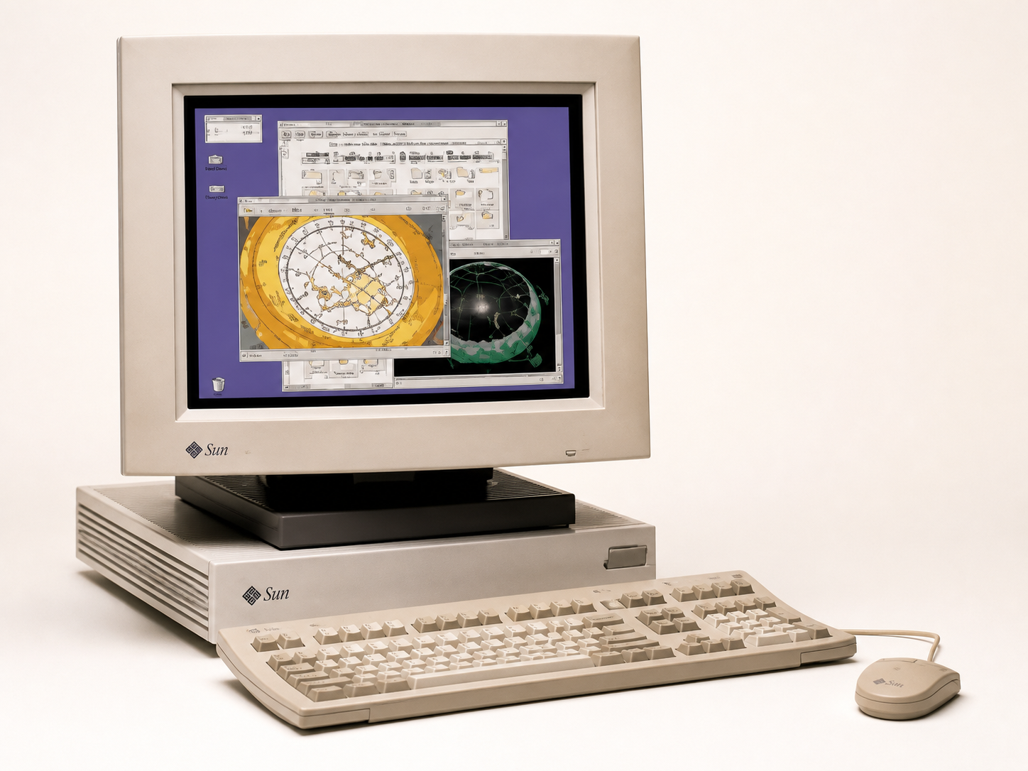 Sun-Workstation mit grafischer Oberfläche